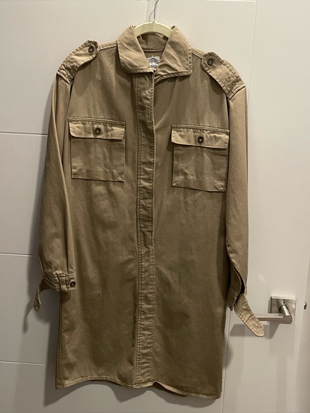 🔥CALVIN KLEIN🔥Vintage Khaki Shirt Dress, Small
